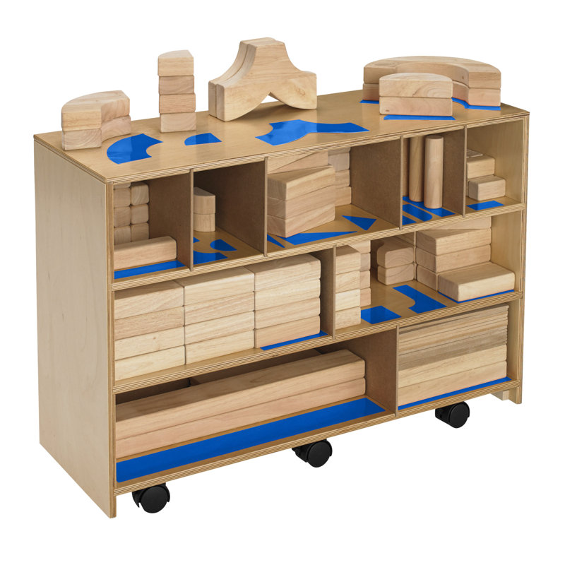 9 Compartment Manufactured Wood Shelving Unit