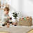 Abercromby Seagrass Basket, 12.6 x 8.7 x 6.7 Inches, Gray Brown with Scallop Edge – Woven Storage Tray for Bathroom Towels, Closet Shelves, or Nursery Toys