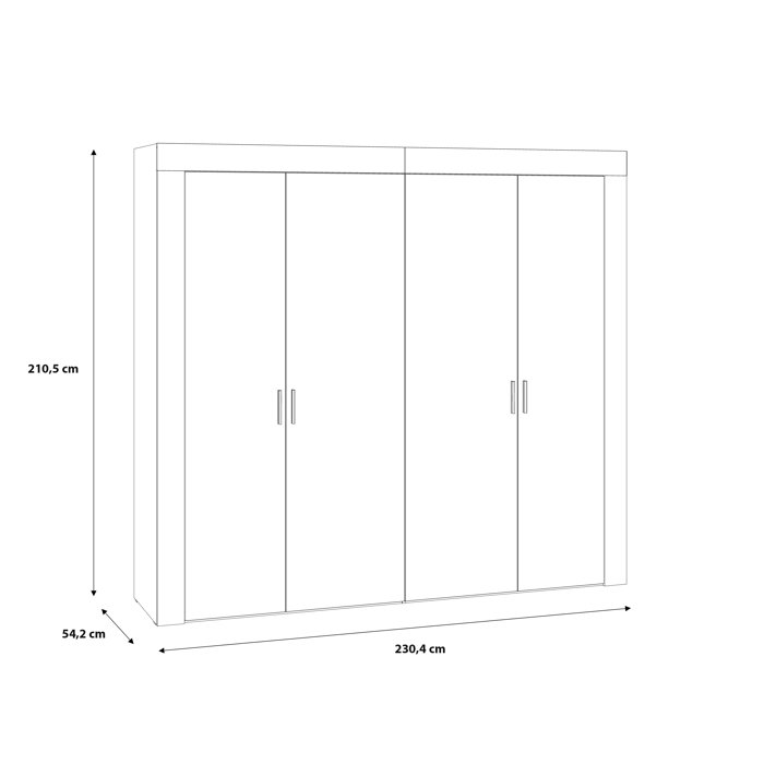 Borough Wharf Carennac 4 Door Manufactured Wood Wardrobe | Wayfair.co.uk