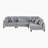 Loowit 120"W Modern Corduroy 4-Piece Modular Sectional – Customizable Sofa with Reversible Cushions & Matching Pillows