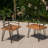 Outdoor Chair - 2 Rustic Chairs, Wood Seats, Iron Frames, Finish, Stylish For Patio Metal And Club