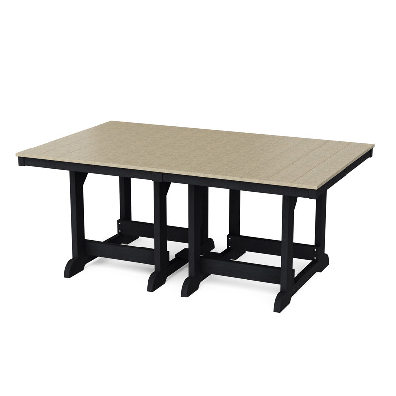 Heritage 44" x 72" Dining Table, Weathered Wood/Black