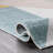 Scipio Modern Abstract Power Loom Performance Light Gray/Blue Rug-1616034419