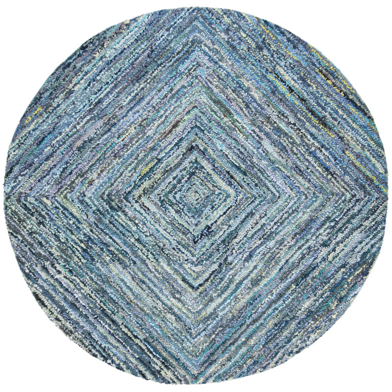 Baum Hand Tufted Cotton Geometric Rug, Round 6'