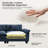 86" W U-Shaped Modular Sectional Sofa, Cloud Couch With Ottomans & Removable Cushions-Blue-122872750