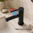 Matte black Single-Hole Single-handle Bathroom Faucet with Drain Assembly-81246861