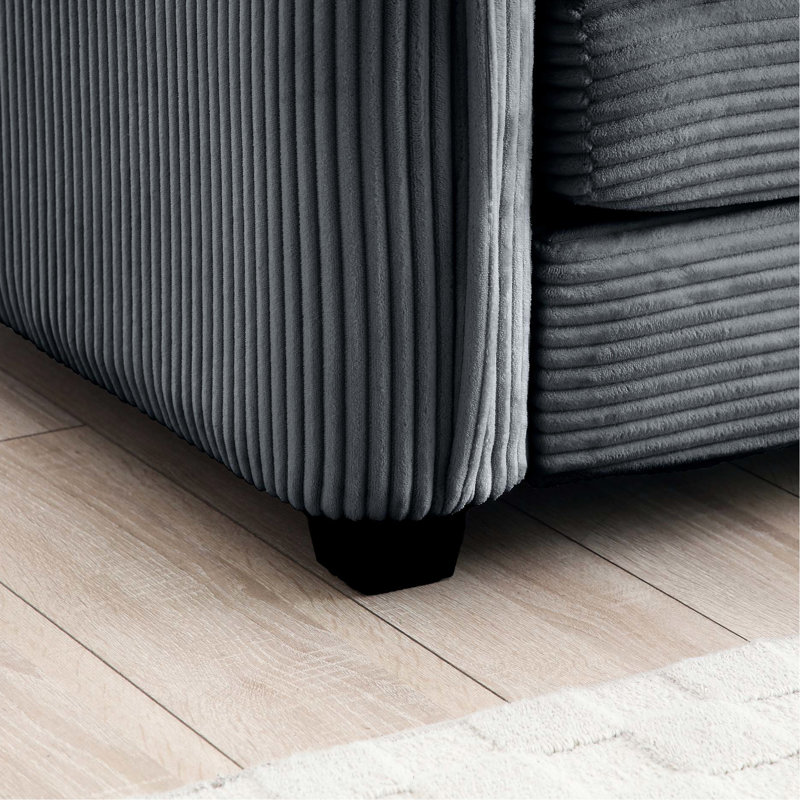 Corduroy Fabric In Grey, Provides A Comfortable Resting Place For Sofas Seating, Gray