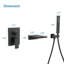 Robinet de baignoire mural de style moderne noir mat