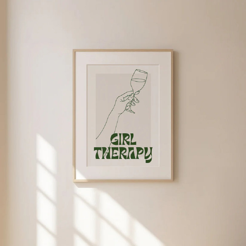 Girl Therapy Print, 40cm H x 30cm W
