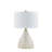 Emory 23.5" Resin Table Lamp with Fabric Shade, Off-White