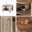 Table basse en bois sculpté, table de bout rétro avec rangement double couche, petite table d'appoint pour le salon, table de chevet de style palais pour les petits espaces