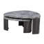 Table basse triangulaire en faux marbre