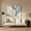 Aquarelle abstraite, art mural gris en métal 69-1138009997