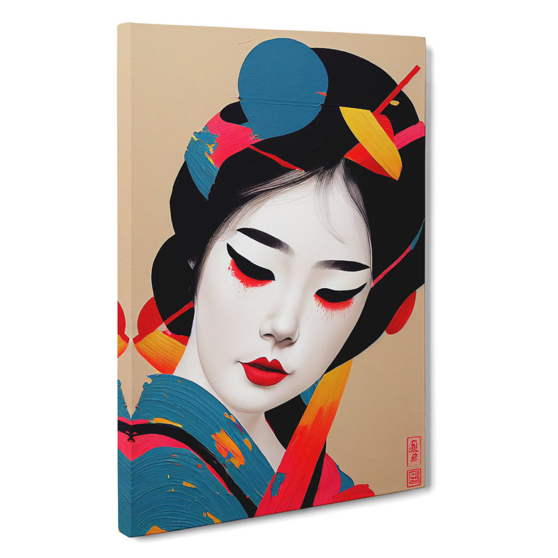 Modern Geisha No.6 - Wrapped Canvas, 50cm H x 35cm W x 3cm D