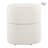 18" Swivel Ottoman In Cream Polyester Fabric