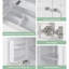 Meuble-lavabo blanc 30 po sans assemblage avec lavabo en céramique, portes à fermeture en douceur et tablette ajustable pour un décor de maison de campagne moderne