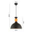 Lustre noir élégant Elegant, structure en métal, plaque de base 11,8 po x 9,8 po | Hauteur: 11,8 po à 51,2 po | Douille E27, 40 W maximum (ampoule non incluse) | Parfait pour la salle à manger et l'espace de vie, design élégant et fonctionnel-1347716519