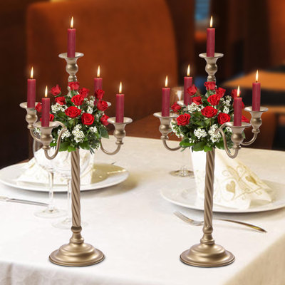20.9'' H Metal Tabletop Candelabra