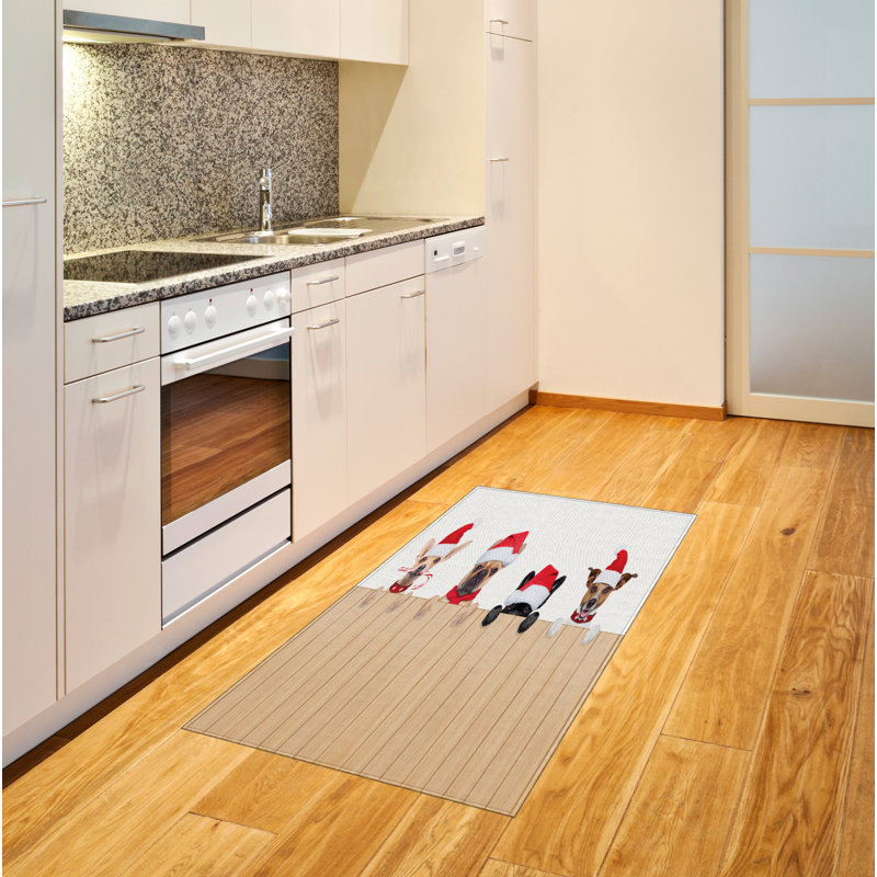 Christmas High Density Long Fiber Poly Threads Decorative Area Rug Carpet, Rectangle 2'7" x 5'