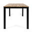 Table de salle à manger en bois et en fer de 34 po de profondeur x 69,51 po de largeur, H 30 po avec pieds