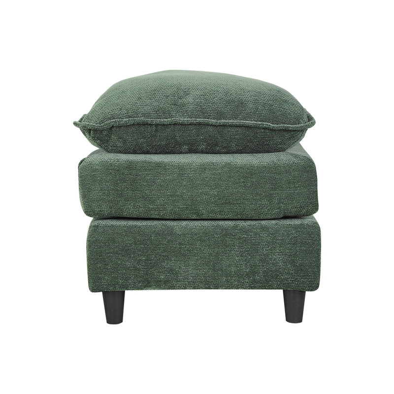 Storage Ottoman Bench With Safety Hinge, Upholstered Storage Bench With Seating For Living Room, Green