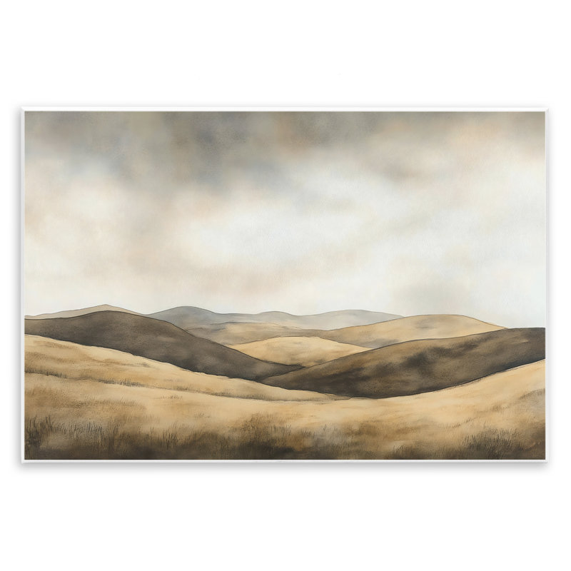 Brown Landscape Hills Wall Plaque, design by LSR Creative Studio, 13" H x 19" W