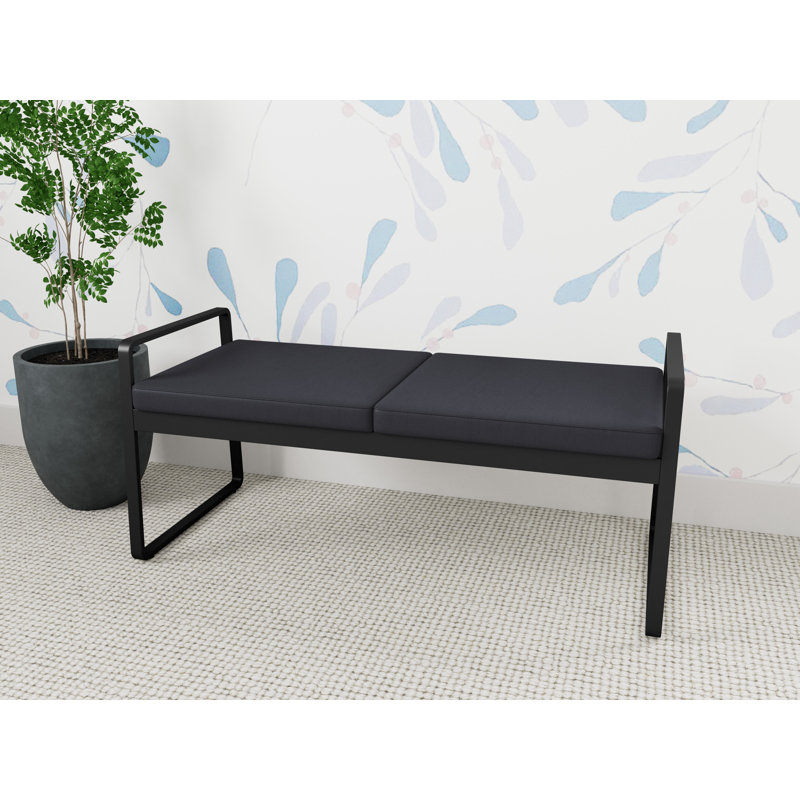 Banc en métal Gansett, Noir, Noir Patriot Plus - nettoyez le vinyle avec un lin