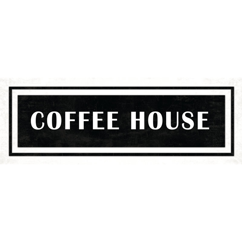Coffee Houx - Textual Art Print, 30 cm H x 46 cm W, Wrapped Canvas
