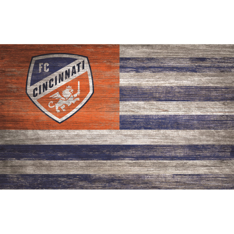 Décoration murale drapeau vieilli, FC de Cincinnati