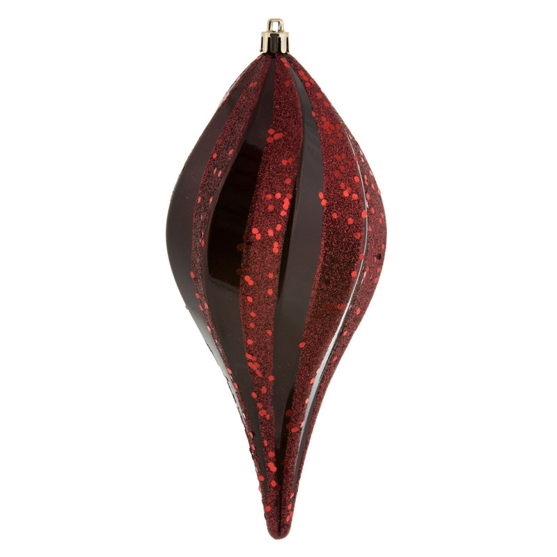 Ornement de Noël UV, 4" H x 4" W, Bourgogne