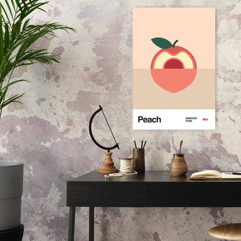 Contemporary Art Minimalist Vibrant Abstract Fruit Wall Art by David Vineis - Wrapped Canvas Print, 60.96 cm H x 40.64 cm W