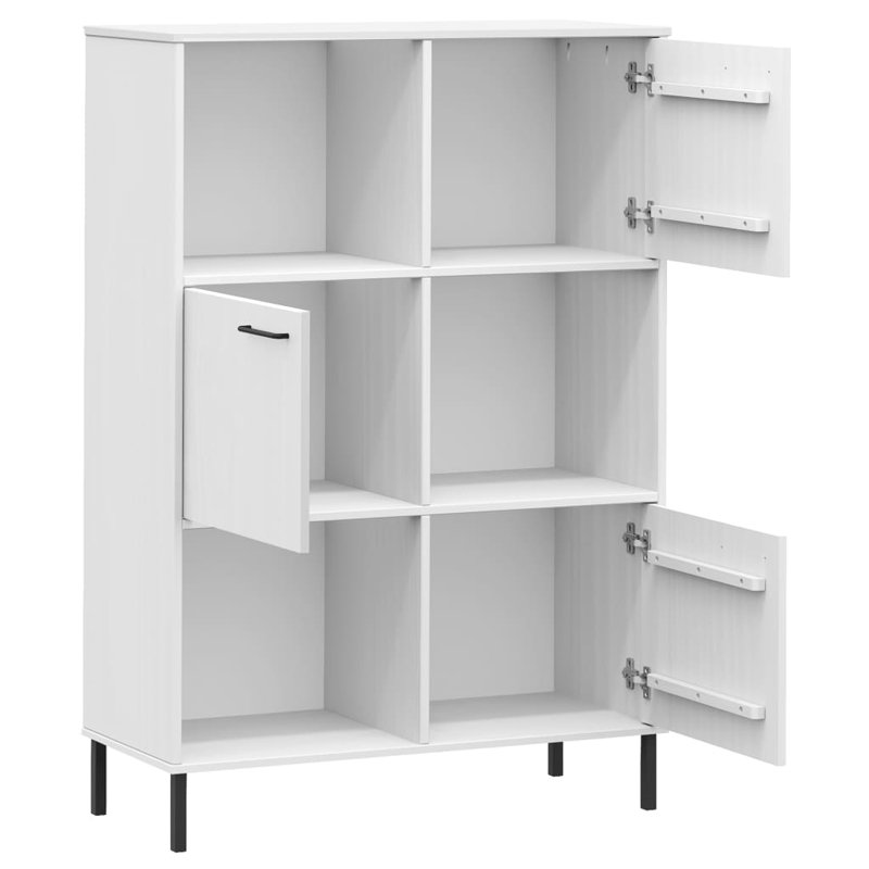 Aatifa 128.5cm H x 90cm W Solid Wood Cube Bookcase, White