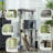 52 Inch Cat Tree with Scratching Posts, Cat Bed, Condo, Light Grey
