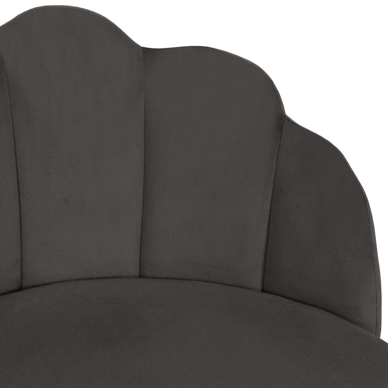 Tabouret de coiffeuse Laborde, Gris foncé