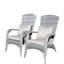 Chaise de patio avec coussins (coussin gris)