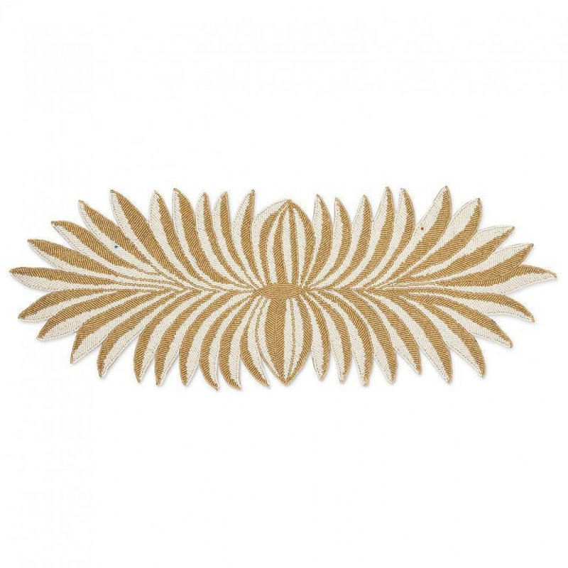 Palm Leaf Bead Table Runner