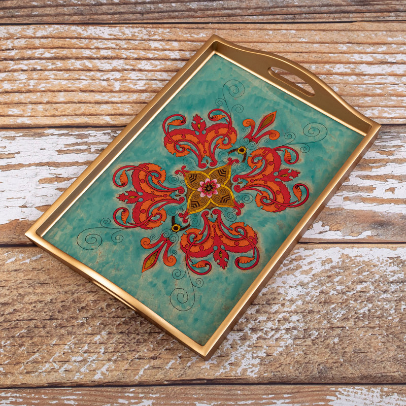 Bungalow Rose Glass Tray