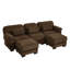 Canapé modulaire en forme de U avec tissu en velours côtelé et accoudoirs convertibles-1278993878-1278993883