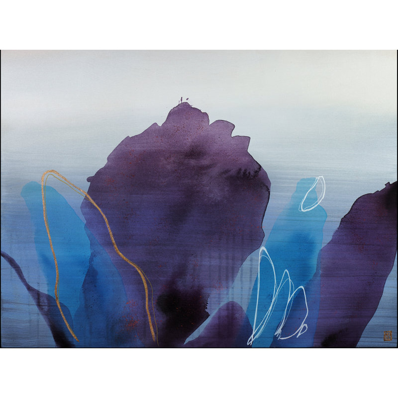 Dusk Petals par Novi Lim - Peinture, H 24 po x l 32 po, Toile tendue