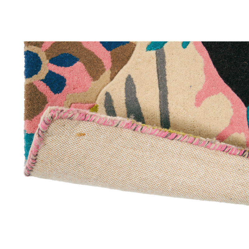 Hand Tufted Wool Floral Area Rug, Rectangle 5'7" x 7'10"