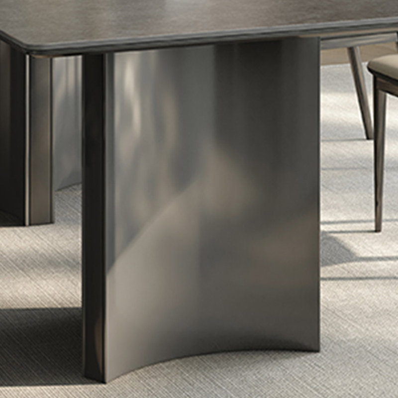 Table et chaise de salle à manger noir clair de luxe clair, H 29,5 po x L 62,9 po x l 35,4 po