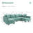 Coss U Shaped Modular Sectional Sofa with Chaise Reversible Upholstered Sectional Couch-1237304938