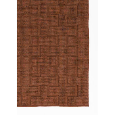 Tapis d'intérieur rouille tissé à la main P.E.T Vishaal 8 pi x 10 pi
