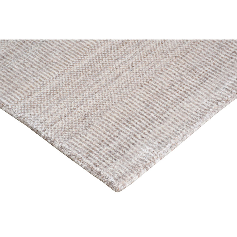 Abstract Area Rug in Natural/Gray, Rectangle 4' x 6'