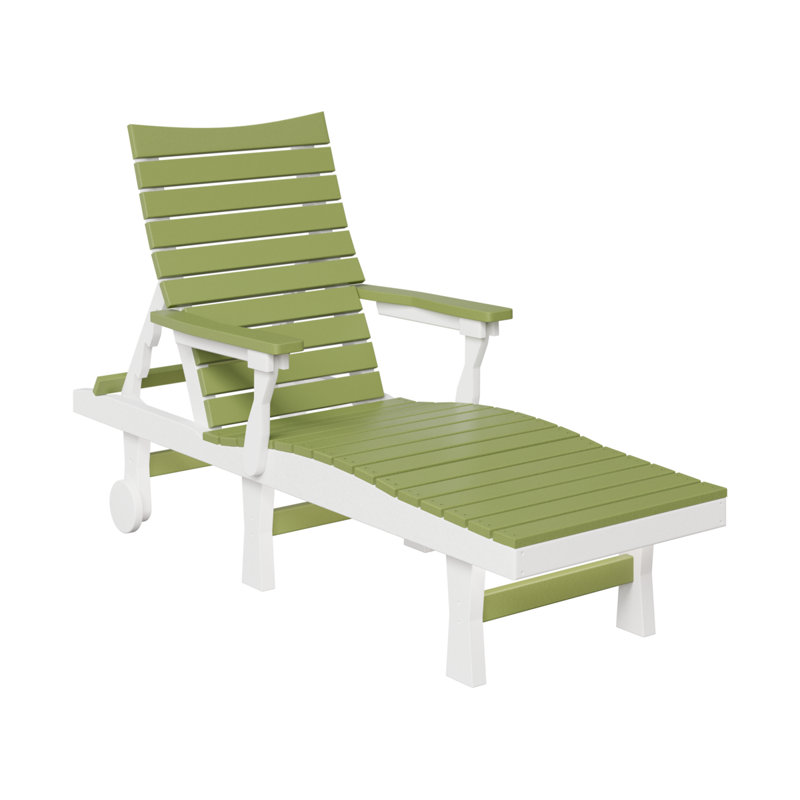 Chaise longue Berlin Gardens Bristol, Vert kiwi / blanc
