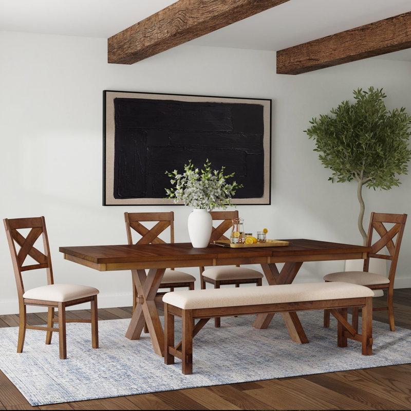 Warsaw 6 - Person Trestle Dining Set