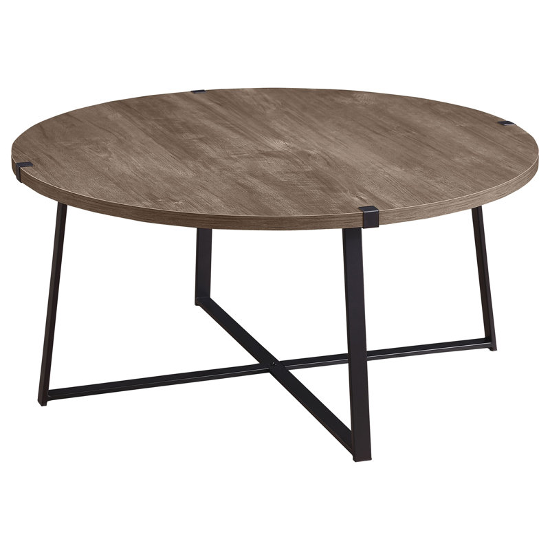 Table basse ronde en bois d'ingénierie
