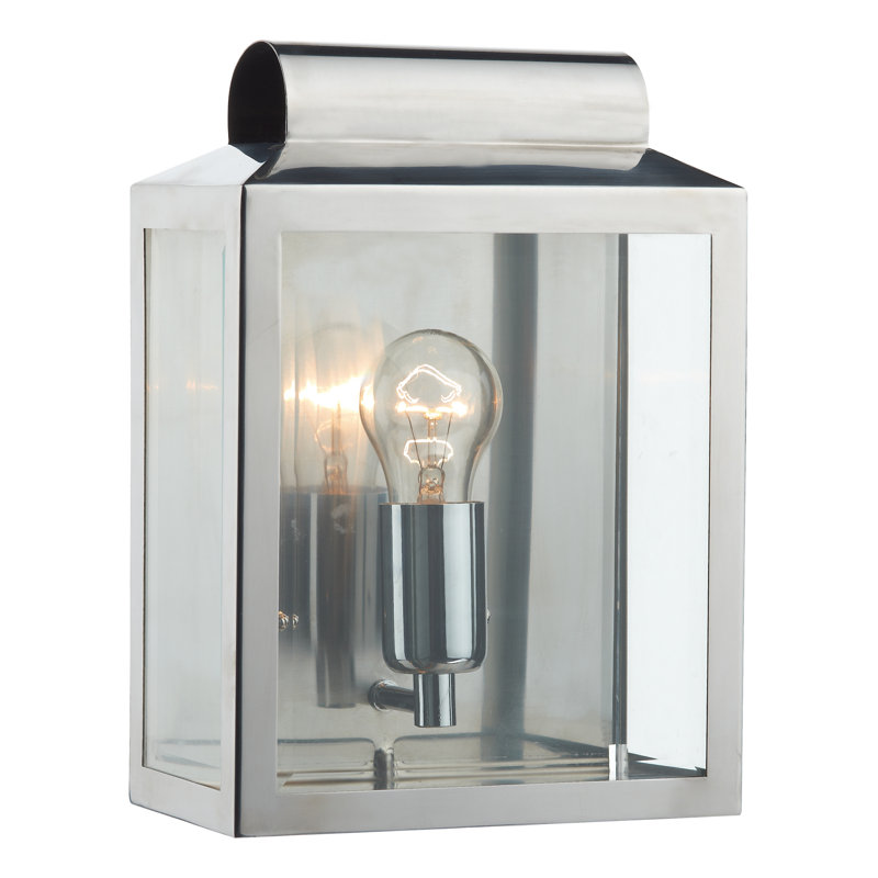 Aagat 29cm H Outdoor Wall Lantern, Stainless Steel