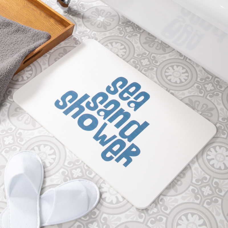 Non-Slip Bath Mat, White