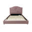 Lit double Reggie en tissu rose
